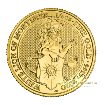 1/4 Troy ounce gouden munt Queens Beasts White Lion