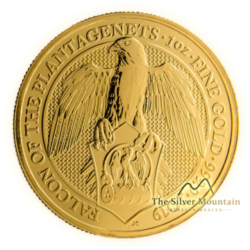 1 Troy ounce gouden munt Queens Beasts Falcon of the Plantagenets 2019