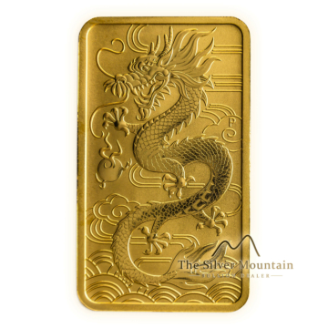 1 Troy ounce gold coin bar Rectangular Dragon 2018