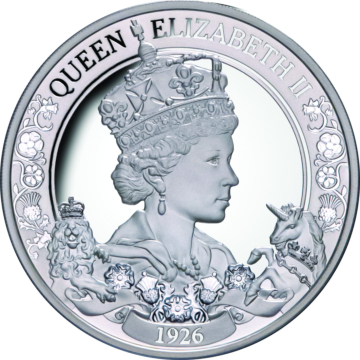 1 troy ounce silver coin Queen Elizabeth II 95th birthday 2021 proof