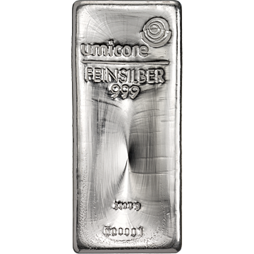 Silverbar 10 kilograms fine silver Umicore