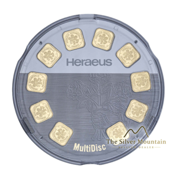 10x 1 gram goldbars from Heraues - Multidisk