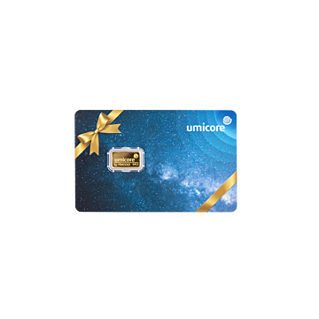 1 gram gold bar Umicore gift card