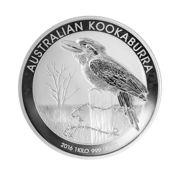 2016 1 kilogram silver Kookaburra coin