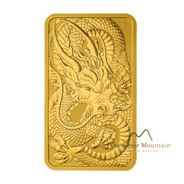 1 Troy ounce gold coin bar Rectangular Dragon 2021