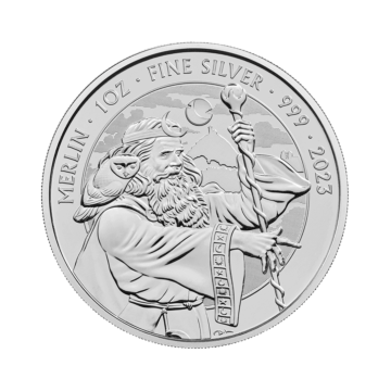 1 troy ounce zilveren Merlin munt 2023