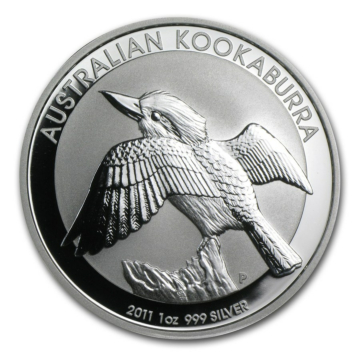 1 troy ounce silver coin Kookaburra 2011