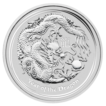 1 kilo Lunar silver Dragon coin 2012