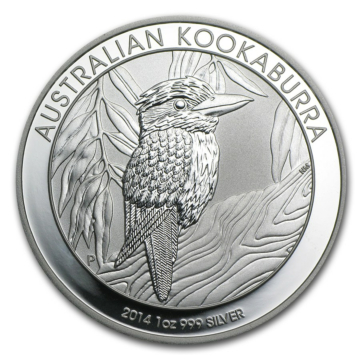 Silver Kookaburra coin 1 troy ounce 2014
