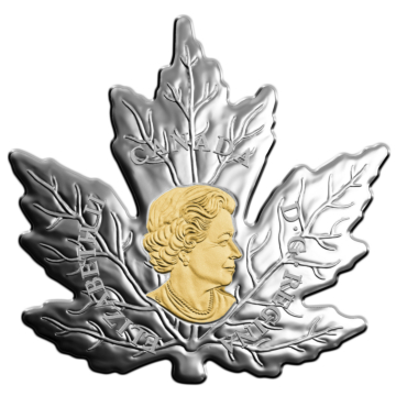 Maple Leaf Silhouette 1 troy ounce silver