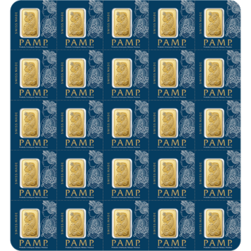 25x 1 gram gold bar Pamp Suisse