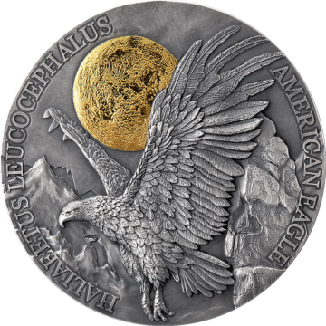 2 troy ounce zilveren munt American Eagle antieke afwerking 2022