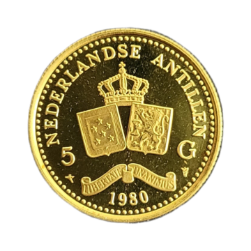 Gouden munt 10 Gulden Nederlandse Antillen (1980)