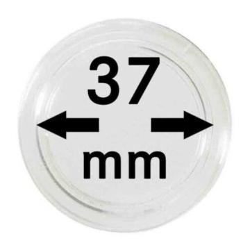 Box of 10x Leuchtturm protective coin capsules 37 mm