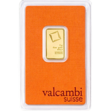 Gold bar 5 gram Valcambi
