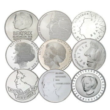 100 zilveren 50 gulden muntstukken