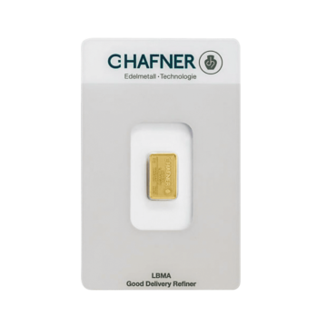 Gold bar 2 grams C. Hafner