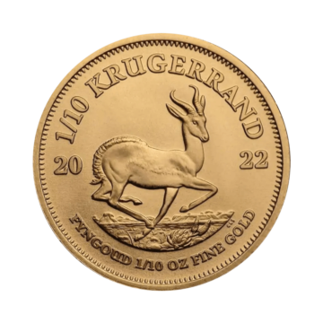 1/10 Troy ounce gold Krugerrand coin 2023 or 2024