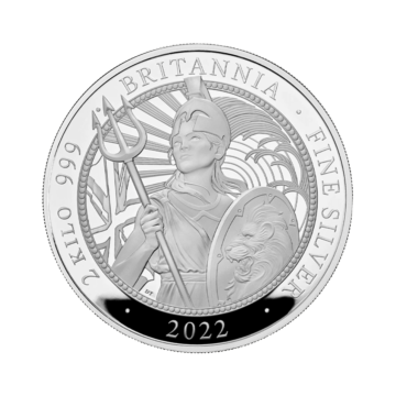 2 kilo zilveren munt Britannia 2022 Proof