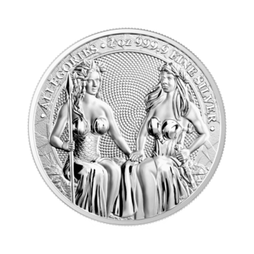 2 troy ounce zilveren munt Germania Allegories 2021