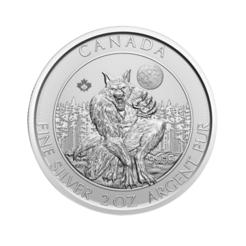 2 troy ounce silver coin Canadian Creatures of the North Coin - The Werewolf