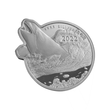  2 troy ounce zilveren munt Orka 2022
