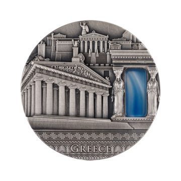 2 Troy ounce silver Greek Parthenon Temple coin 2018