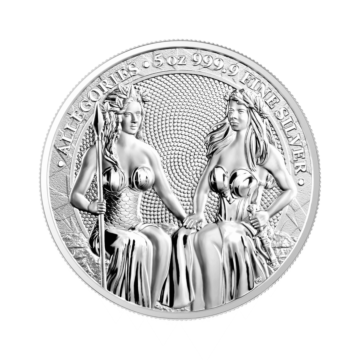 5 troy ounce zilveren munt Germania Allegories 2021