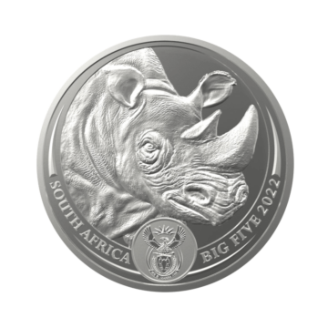 1 troy ounce silver coin Big Five Rhino 2022