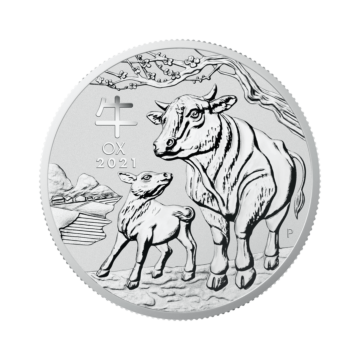 1 troy ounce silver coin Lunar 2021