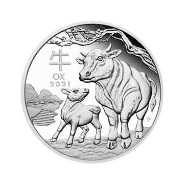 1 Troy ounce zilveren munt Lunar 2021 Proof