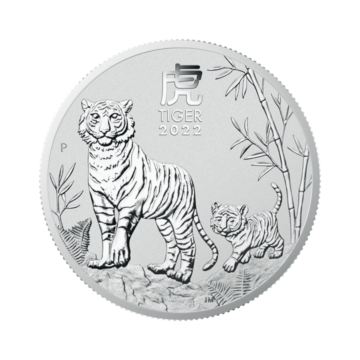 1 troy ounce zilveren munt Lunar 2022