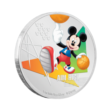 1 troy ounce zilveren munt Disney Mickey Mouse - Aim High 2020 Proof
