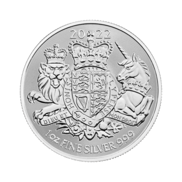 1 troy ounce zilveren munt Royal Arms 2022