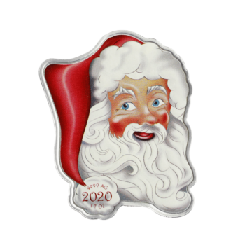 1 troy ounce zilveren munt Santa Claus gekleurd 2020