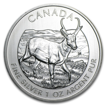 1 troy ounce zilveren Maple Leaf Antilope 2013