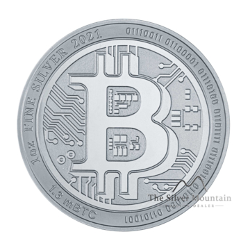 1 troy ounce silver coin Bitcoin 2021