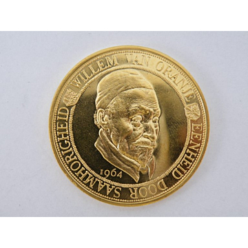 Gold coin Willem van Oranje 1964