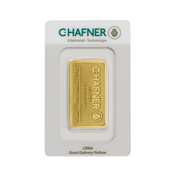 Gold bar 20 grams C.Hafner