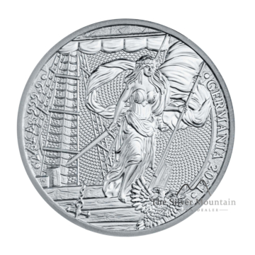 2 Troy ounce zilveren munt Germania 2021