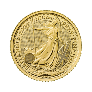 1/10 Troy ounce golden coin Britannia 2024