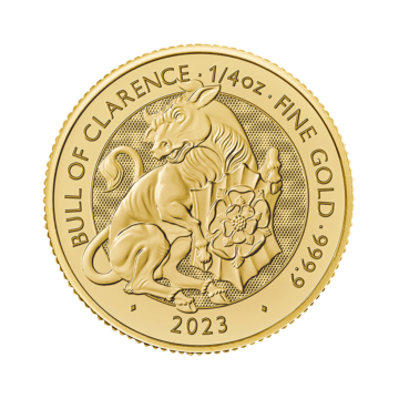1/4 troy ounce gouden munt Tudor Beasts Bull of Clarence 2023