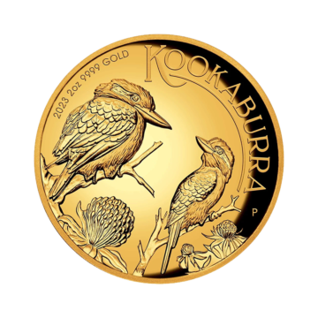 2 troy ounce gold coin Kookaburra proof 2023