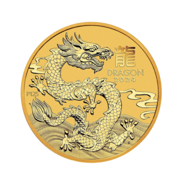 2 troy ounce gold Lunar coin 2024