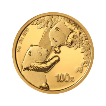 8 gram gouden munt Panda 2023