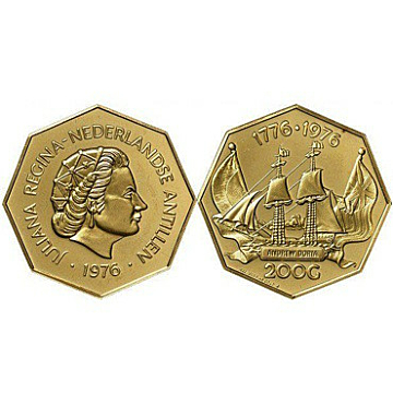 Gouden munt 200 Gulden Nederlandse Antillen (1976)
