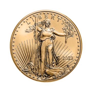 Gouden 1/10 troy ounce American Eagle munt 2023 of 2024