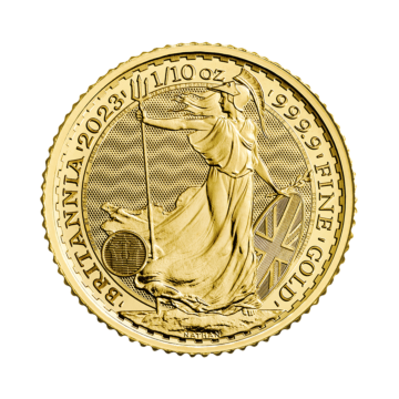 1/10 Troy ounce golden coin Britannia 2023