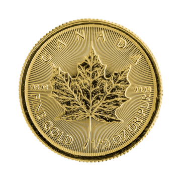 Gouden 1/10 troy ounce Maple Leaf munt