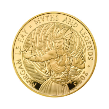 1 troy ounce gouden Morgan Le Fay proof munt 2023